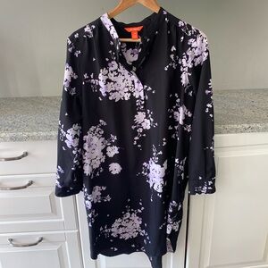 Joe Fresh Floral tunic shirt dress size L